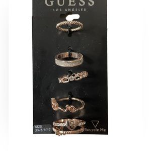 Guess stackable rings sizes 3/4/5/7/7/7